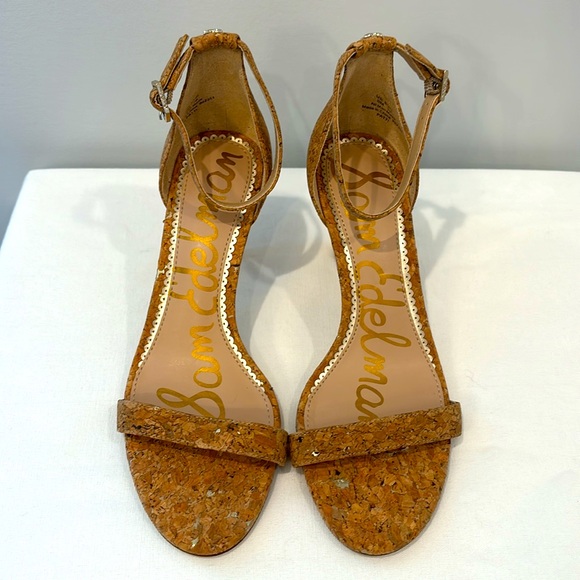 Sam Edelman Cork Heeled Sandal size 8 Natural NWOT - Picture 6 of 8